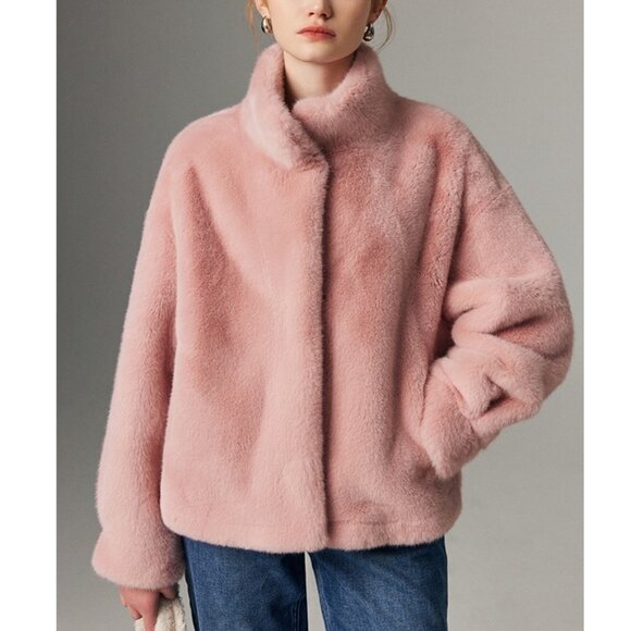 Luxury Soft Faux Fur Hidden Closure Coat - Picture 5 of 6